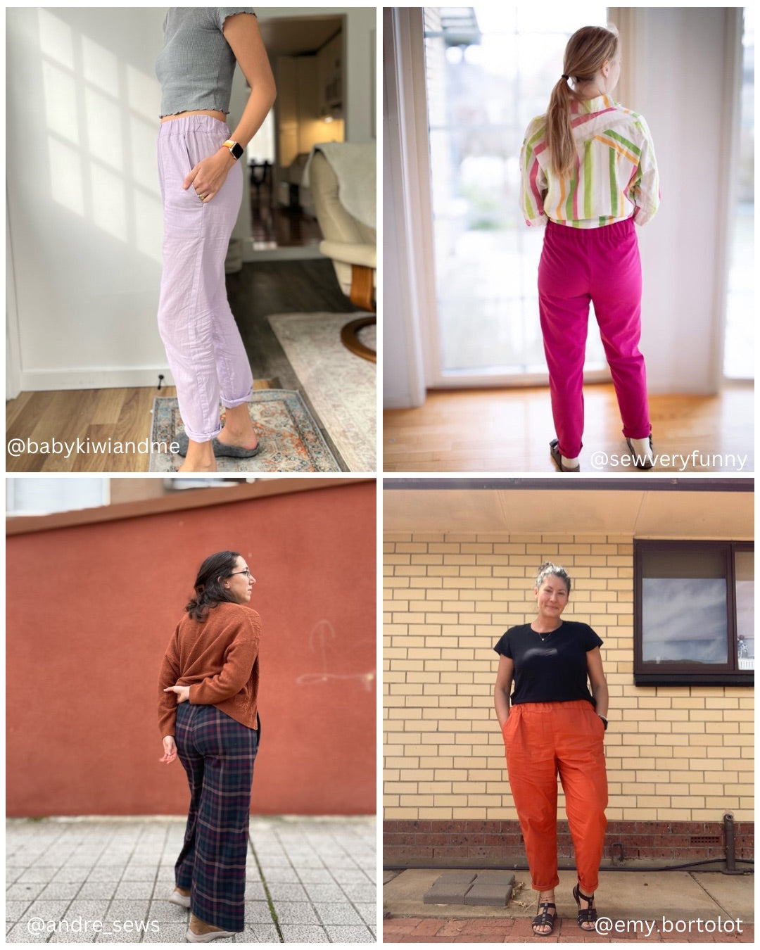 MARLO Women High Waisted Everyday Trousers PDF Sewing Pattern