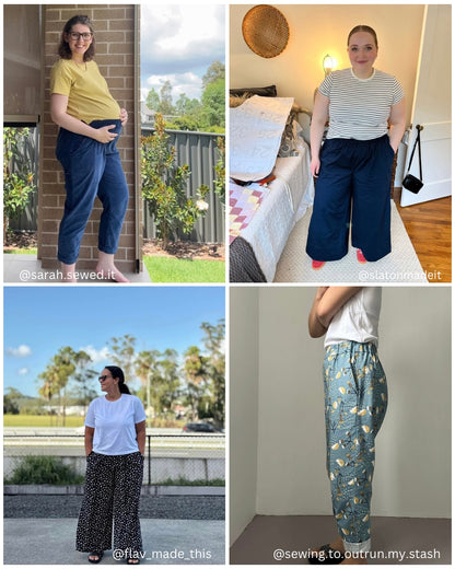 MARLO Women High Waisted Everyday Trousers PDF Sewing Pattern