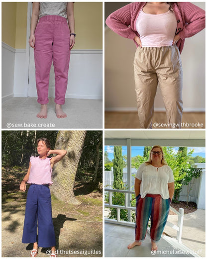 MARLO Women High Waisted Everyday Trousers PDF Sewing Pattern