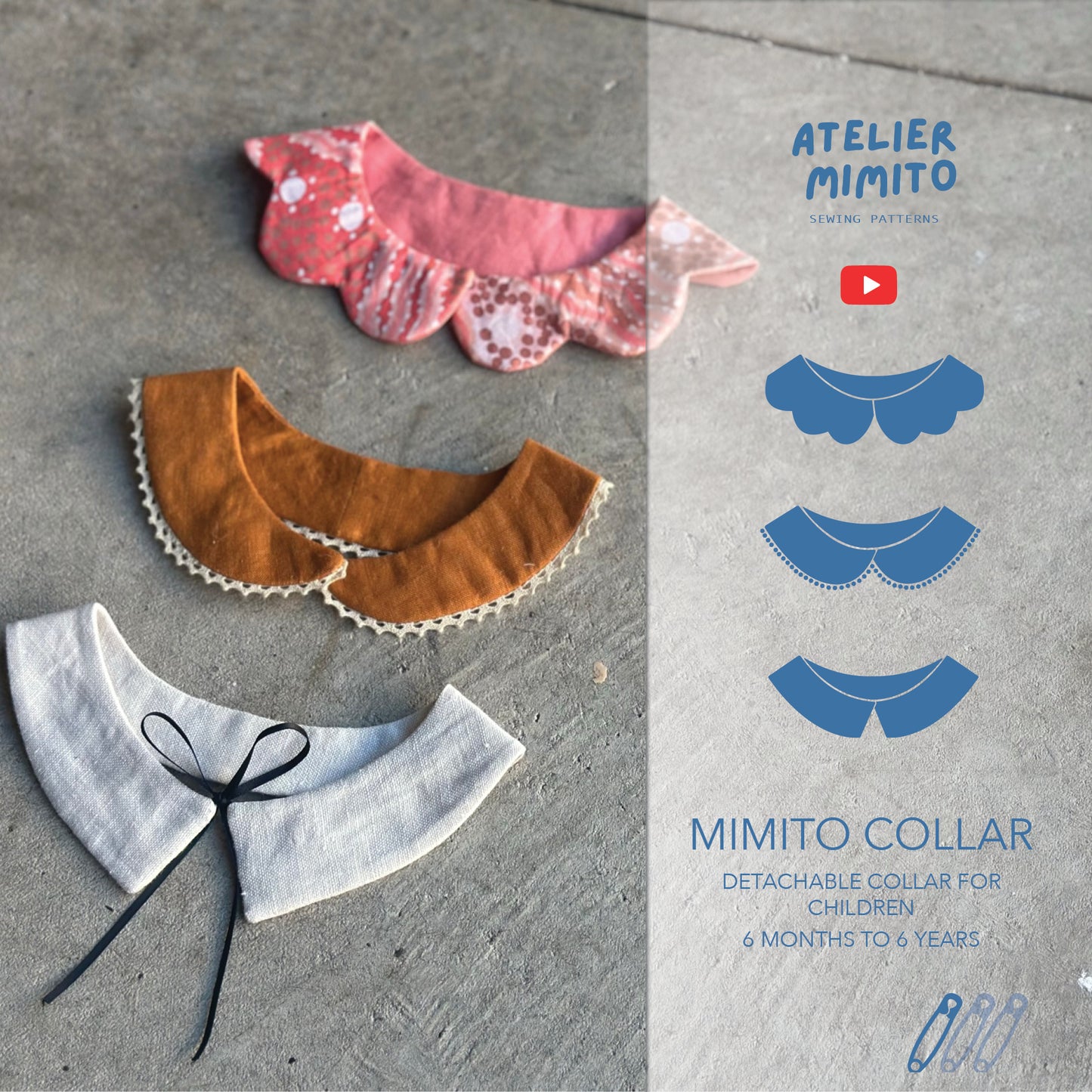 MIMITO COLLAR Col Détachable Patron de couture PDF