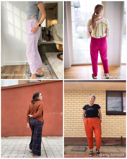 MARLO Women High Waisted Everyday Trousers PDF Sewing Pattern