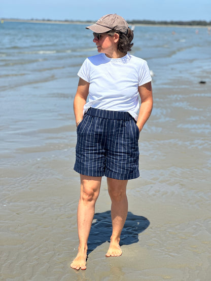 MARLO Women High waisted everyday shorts PDF Sewing Pattern