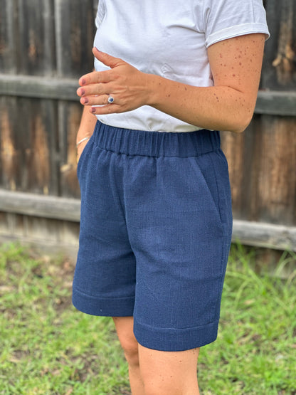 MARLO Women High waisted everyday shorts PDF Sewing Pattern