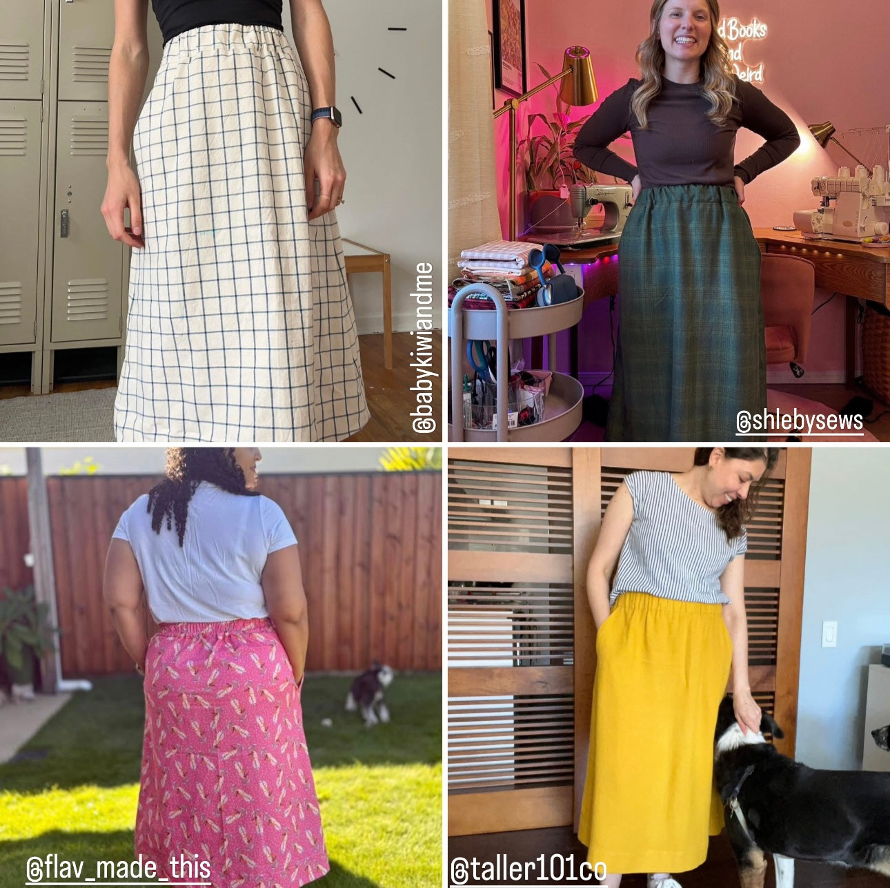 MARLO Women High Waisted Everyday Skirt PDF Sewing Pattern