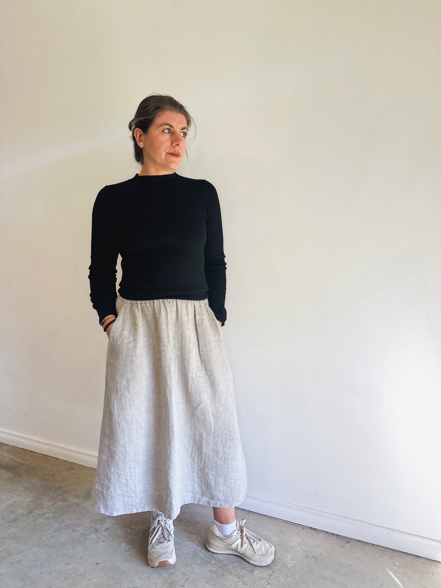 MARLO Women High Waisted Everyday Skirt PDF Sewing Pattern