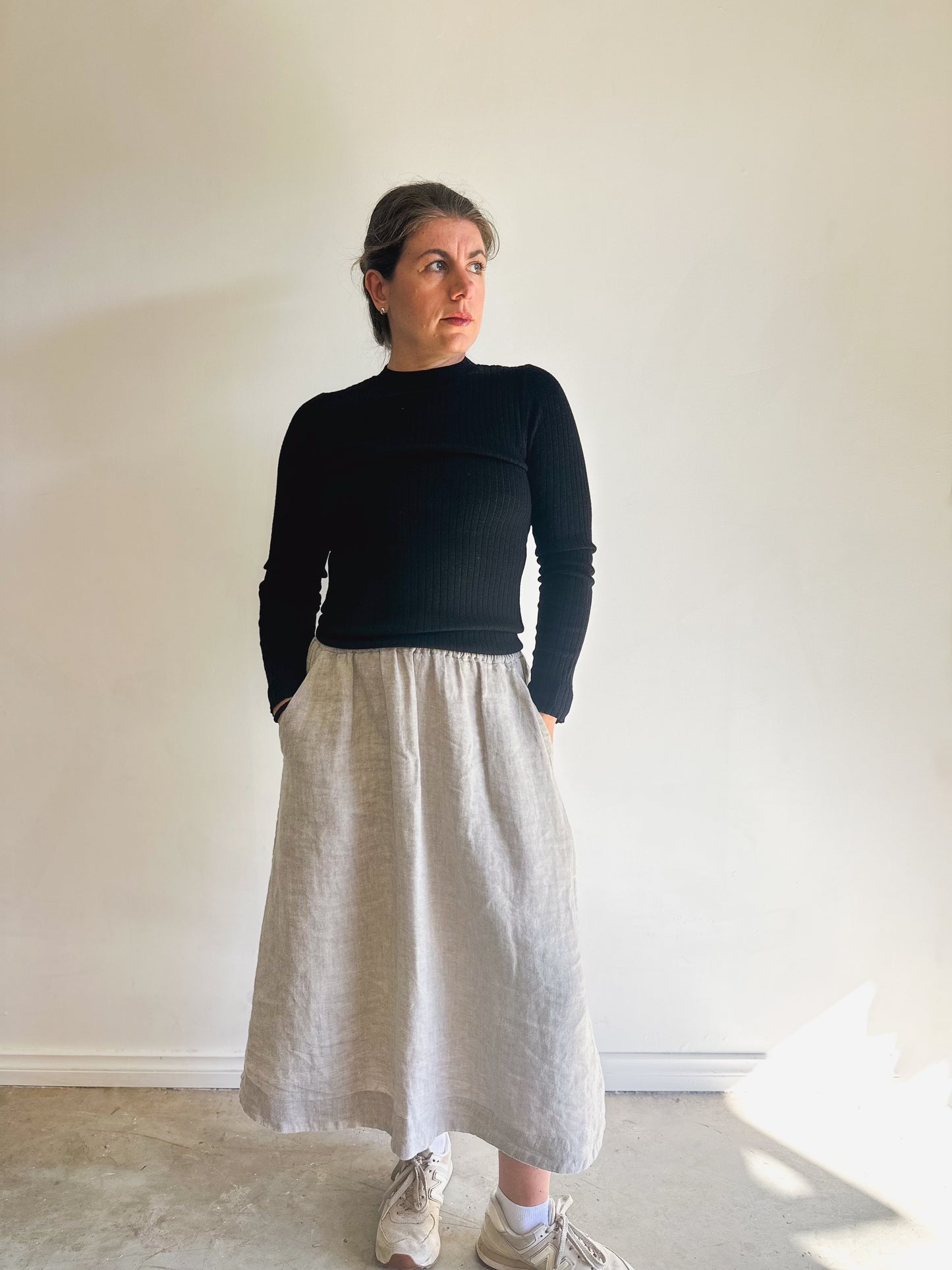 MARLO Women High Waisted Everyday Skirt PDF Sewing Pattern