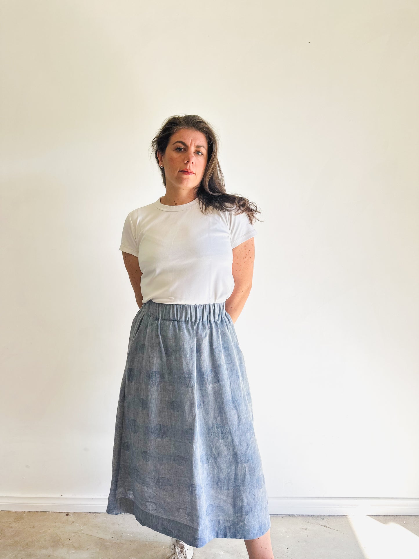 MARLO Women High Waisted Everyday Skirt PDF Sewing Pattern
