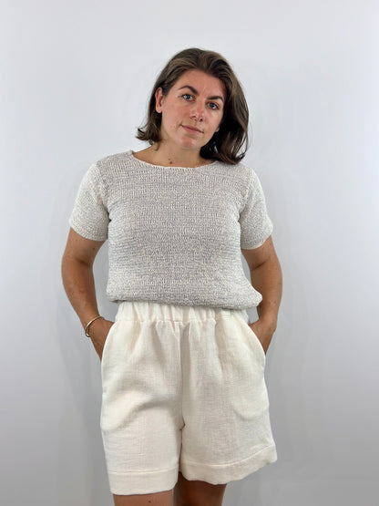 MARLO Women High waisted everyday shorts PDF Sewing Pattern