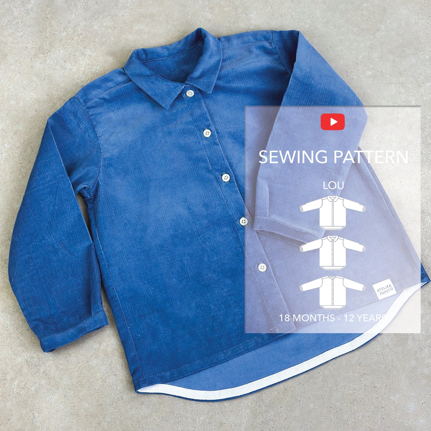 LOU Unisex Shirt PDF Sewing Pattern