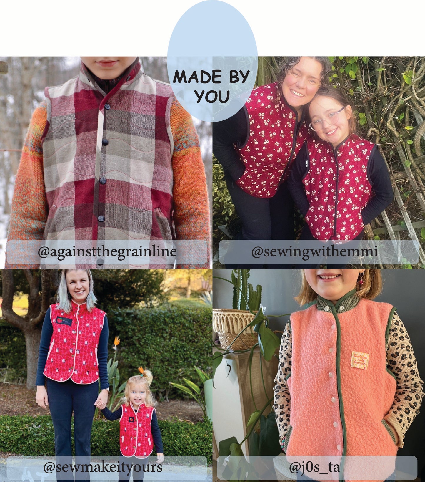 NONNI Vest Kids Gender Neutral PDF Sewing Pattern