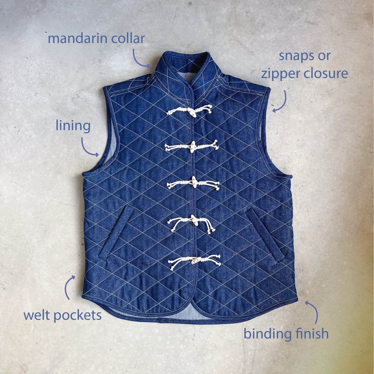 NONNI Vest Gender Neutral PDF Sewing Pattern