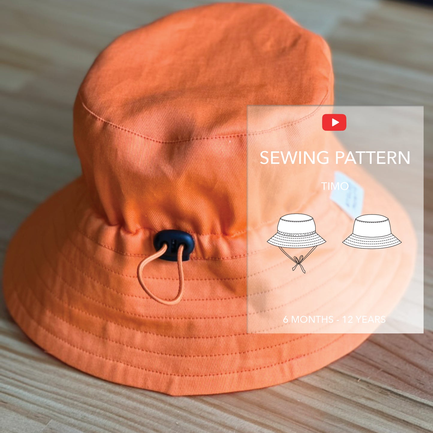 TIMO Reversible Bucket Hat PDF Sewing Pattern