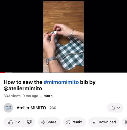 MIMO Baby Bib Set PDF Sewing Pattern