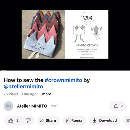 MIMITO CROWN Birthday Crown for All PDF Sewing Pattern
