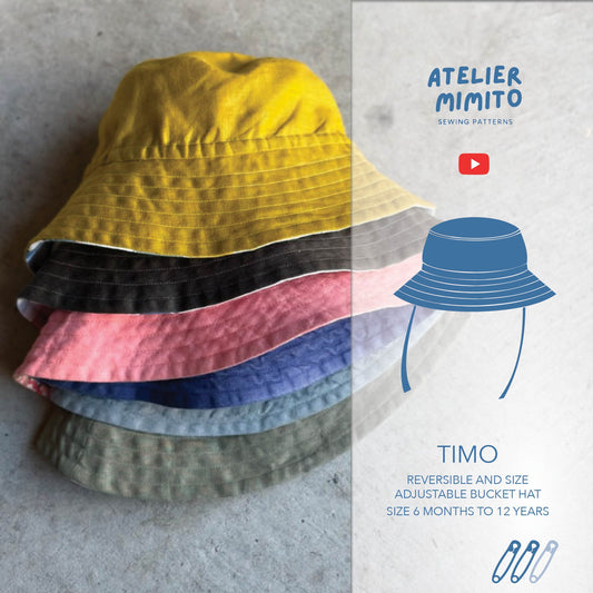 TIMO Reversible Bucket Hat PDF Sewing Pattern
